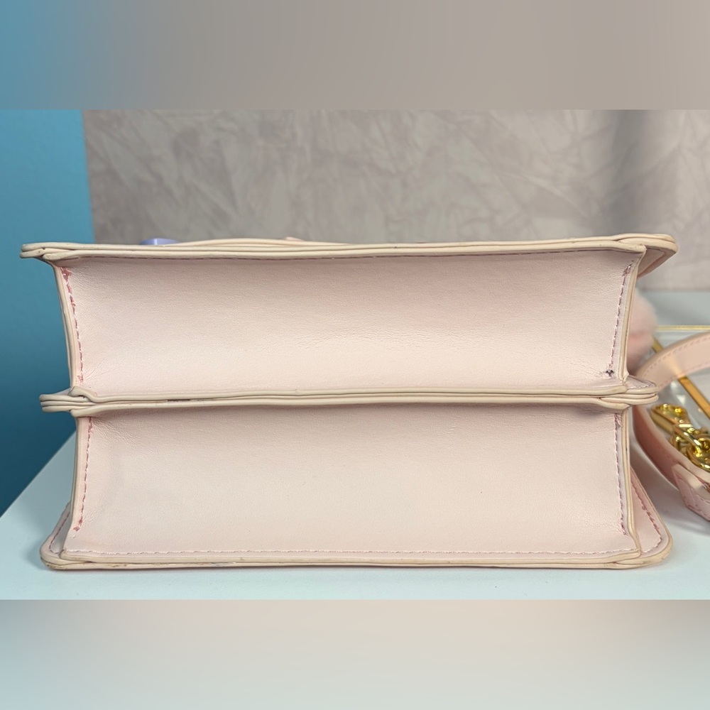 Betsey Johnson Pink Mini Bag with Heart Accents XOMylo2 Blush - Picture 13 of 15